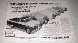 1959 Ford Pickup Truck Ad - Sweeps Economy Showdown - $18.49