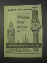 1959 Movado Kingmatic Watch Ad - Price Precision? - $18.49
