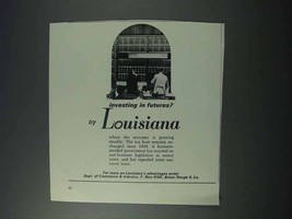 1963 Louisiana Department of Commerce &amp; Industry Ad - £14.46 GBP
