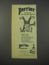 1959 Perrier Water Ad - Natural Sparkling - £14.72 GBP