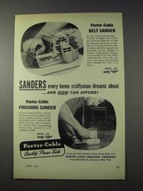 1959 Porter-Cable Belt Sander, Finishing Sander Ad - $18.49