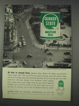 1959 Quaker State Motor Oil Ad - On Tour Around Town - $18.49