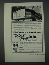 1959 West Virginia Tourism Ad - Mont Chateau Lodge - £14.77 GBP
