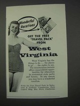 1959 West Virginia Tourism Ad - Wonderful Vacations - £14.77 GBP