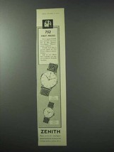 1959 Zenith Watch Ad - 752 First Prizes - £14.78 GBP