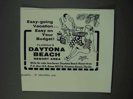 1960 Daytona Beach Florida Tourism Ad - Easy-Going - £14.78 GBP