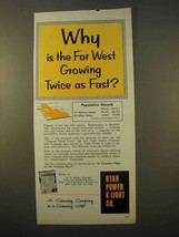 1963 Utah Power &amp; Light Co. Ad - Growing Twice as Fast - £14.77 GBP