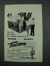 1960 Tucson Arizona Tourism Ad - Warm Dry Sunny - $18.49