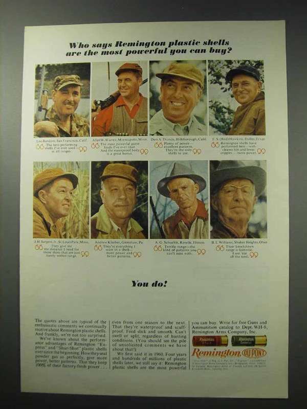 1964 Remington Shotgun Shells Ad - Most Powerful - £14.23 GBP