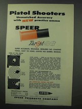 1962 Speer Target-38 Ammo Ad - Pistol Shooters - $18.49