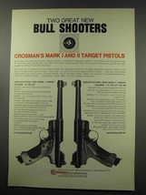 1966 Crosman Mark I Target &amp; Mark II Target Pistols Ad - $18.49
