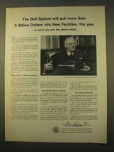 1963 Bell Telephone Ad, 3 Billion Dollars in Facilities - £14.61 GBP