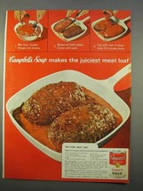 1963 Campbell&#39;s Tomato Soup Ad - Juciest Meat Loaf - $18.49
