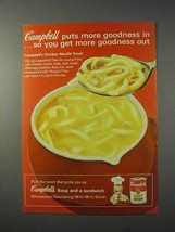 1963 Campbell's Chicken Noodle Soup Ad - Goodness - $18.49