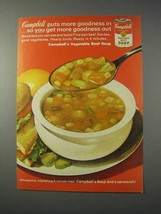 1963 Campbell&#39;s Vegetable Beef Soup Ad - Goodness - £14.48 GBP