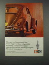 1963 Champion Spark Plugs Ad - Volkswagen Uses - £14.65 GBP