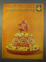 1963 Del Monte Fruit Cocktail Ad - Fruit Pinwheel - $18.49