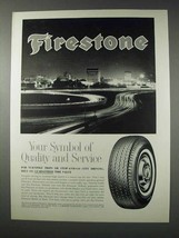 1963 Firestone Tires Ad - Symbol of Quality and Service - £14.78 GBP