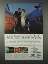 1963 Ford Motor Company Ad - Finer, Deeper Finish - $18.49
