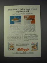 1963 Kellogg&#39;s Bran Buds, All-Bran Cereal Ad - Regulate - £14.78 GBP