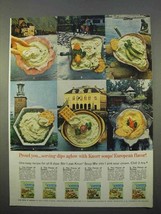 1963 Knorr Soup Mix Ad - Serving Dips Aglow - $18.49