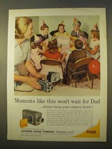 1963 Kodak Automatic 8 Movie Camera Ad - Won&#39;t Wait - £14.30 GBP