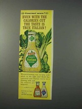 1963 Kraft Italian Dressing Ad - Even With Calories Cut - $18.49