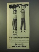 1963 Lee Boys Riders Jeans Ad - Washed 25 Times - $18.49