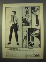 1963 Lee Riders Jeans Ad - What Did You Do In School? - $18.49
