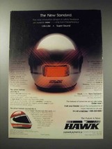 1988 Hawk Life Lite, Super Sound Motorcycle Helmet Ad - £14.78 GBP