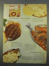 1963 Lipton Onion Soup Ad - Why Call It Soup? - £14.78 GBP