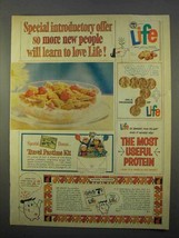 1963 Quaker Life Cereal Ad - Learn To Love Life! - £13.89 GBP