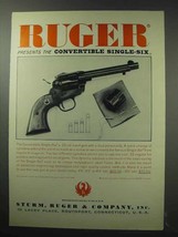 1963 Ruger Convertible Single-Six Revolver Gun Ad - £13.89 GBP