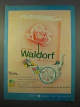 1963 Scott Waldorf Bathroom Tissue Ad - Soft Pink - £13.82 GBP