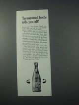 1963 Seven-Up 7up Soda Ad - Turnaround Bottle - £14.50 GBP