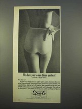 1963 Spun-Lo Eiderlon Panties Ad - Dare You To Run - £14.46 GBP