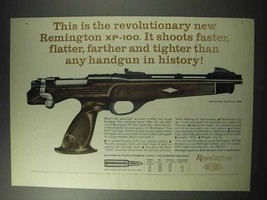 1964 Remington XP-100 Pistol Ad - Faster, Flatter - $18.49