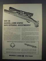 1965 Bausch &amp; Lomb Scopes Ad - External Adjustments - £14.73 GBP