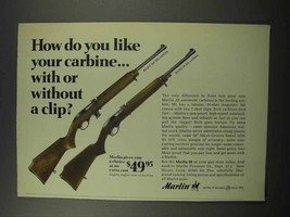 1966 Marlin 989 M2 Carbine and 99 M1 Carbine Ad - £13.88 GBP