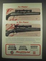 1966 Redfield Sportster Scopes Ad - Plinkin&#39; Ker-Powin&#39; - £14.58 GBP