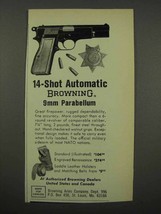 1968 Browning 9mm Parabellum Pistol Ad - 14-Shot - $18.49