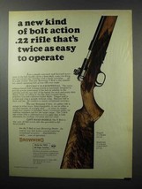 1968 Browning T-2 Rifle Ad - Twice as Easy to Operate - $18.49
