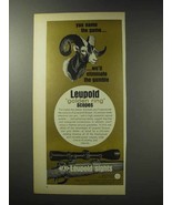 1969 Leupold Rifle Sight Ad - Eliminate the Gamble - $18.49