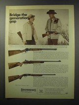 1970 Browning BL-22; T-Bolt; .22 Automatic Rifle Ad - Generation Gap - $18.49