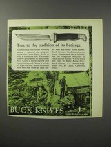 1970 Buck Knives Ad - True To The Tradition of Heritage - £13.89 GBP