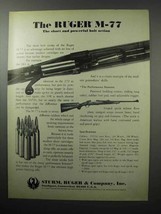 1970 Ruger M-77 Rifle Ad - Powerful Bolt Action - $18.49