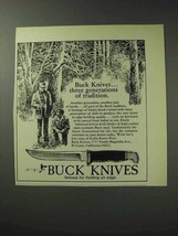 1971 Buck Knives Ad- Three Generations of Tradition - $18.49