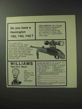 1971 Williams Gun Sight Ad - Remington 760 740 742 - $18.49