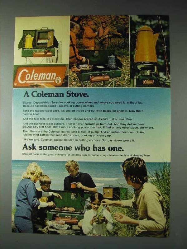 1973 Coleman Stove Ad - Ask Someone Who Has One - $18.49