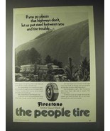 1973 Firestone 500 Steel Belt Tire Ad - Go Places - £14.54 GBP